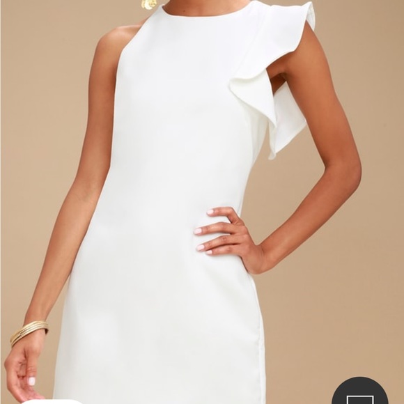 Lulus White One Shoulder Dress - Picture 2 of 7